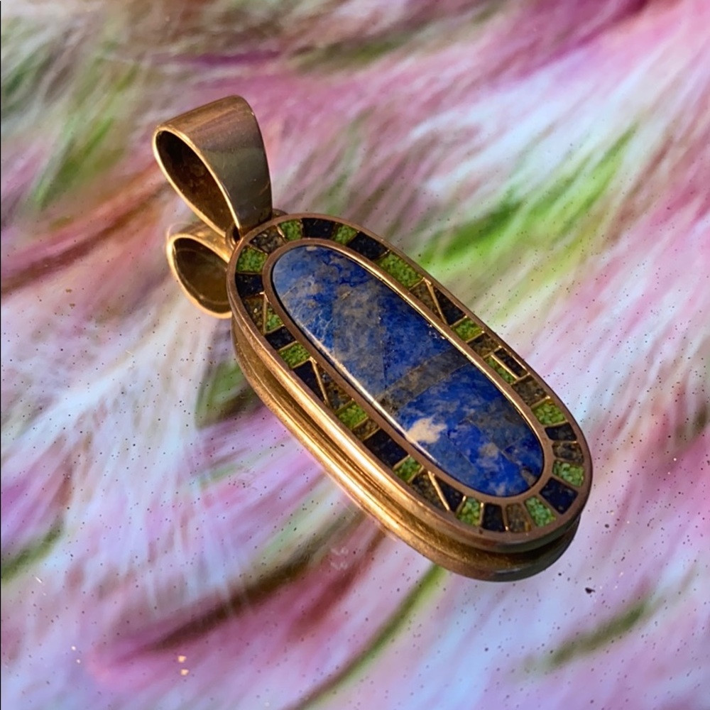 Vintage 925 Sterling Stone pendant